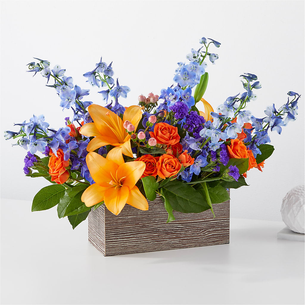 Radiant Citrus Box Bouquet – Bittner-long Floral And Greenhouse, Somerset PA