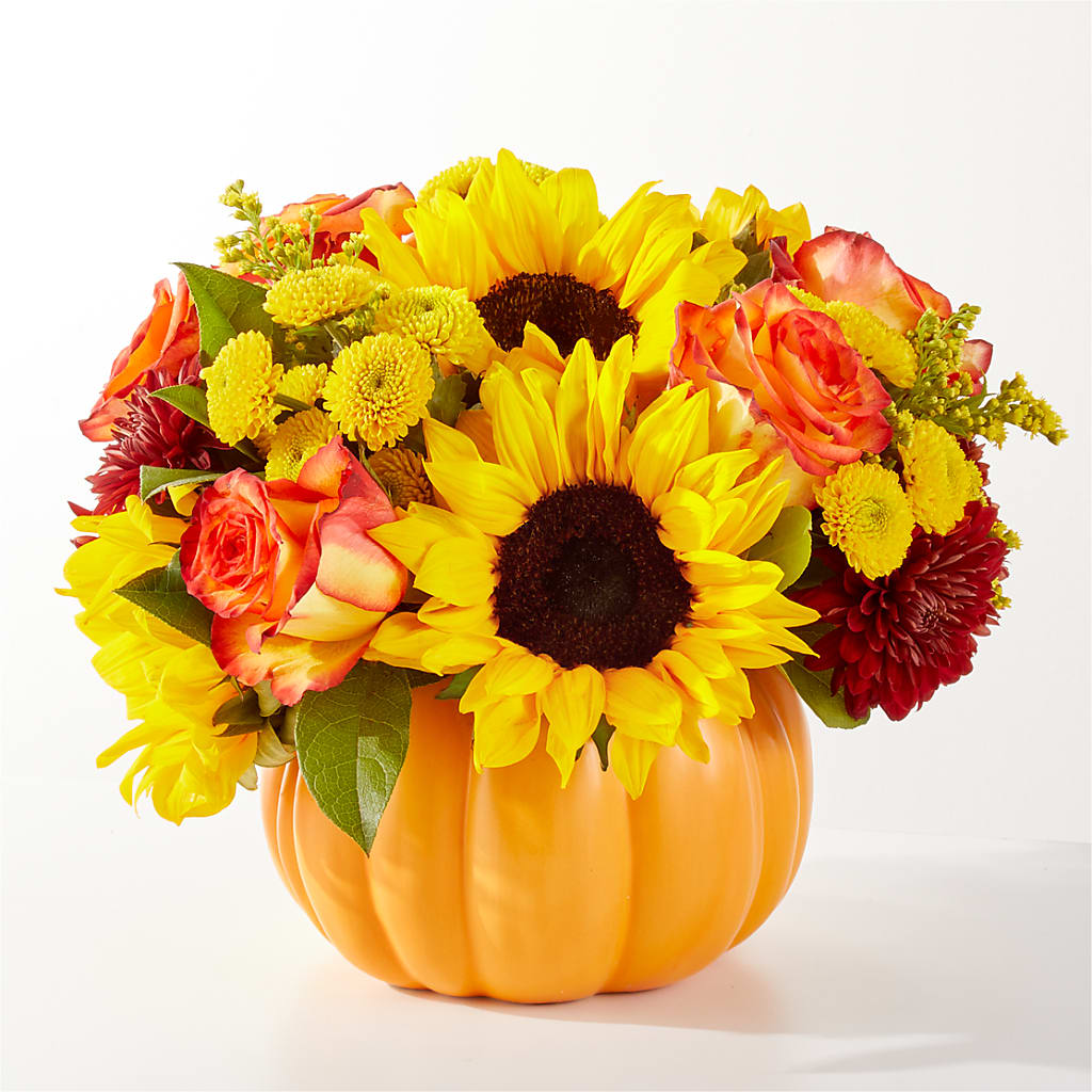 Golden Gourd Pumpkin Bouquet – Bittner-long Floral And Greenhouse, Somerset PA