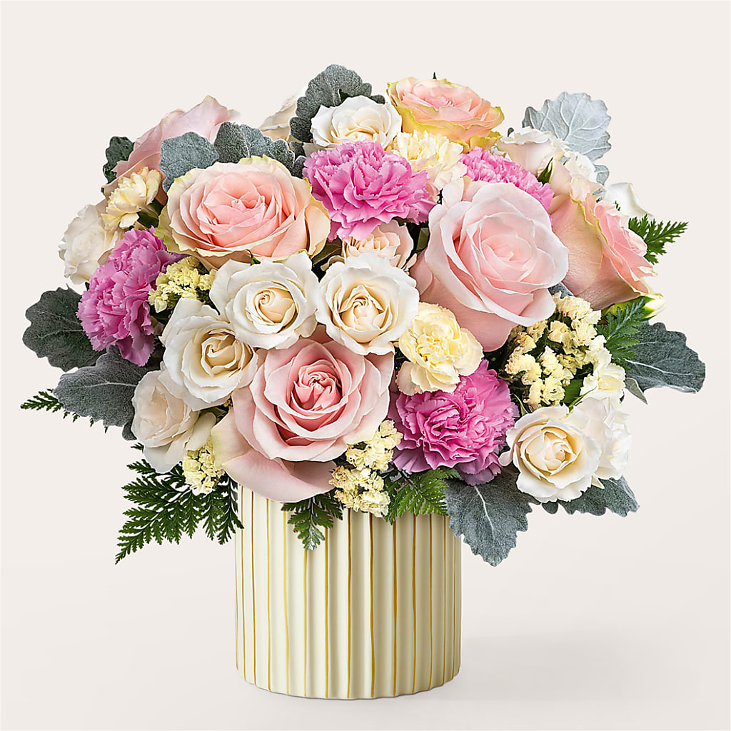 Blissful Moments Bouquet with Ivory Vase – Bittner-long Floral And Greenhouse, Somerset PA