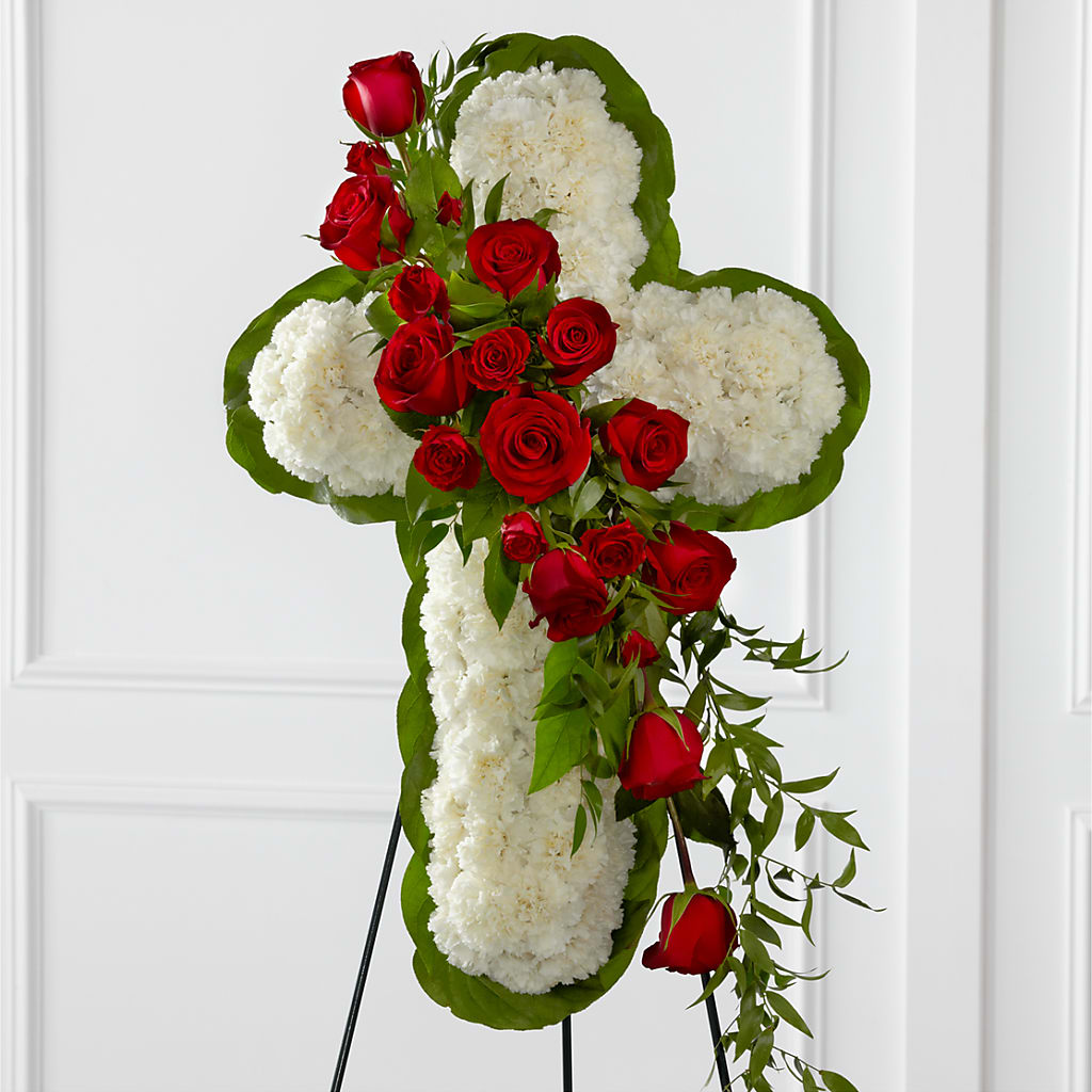 Floral Cross Easel – Bittner-long Floral And Greenhouse, Somerset PA