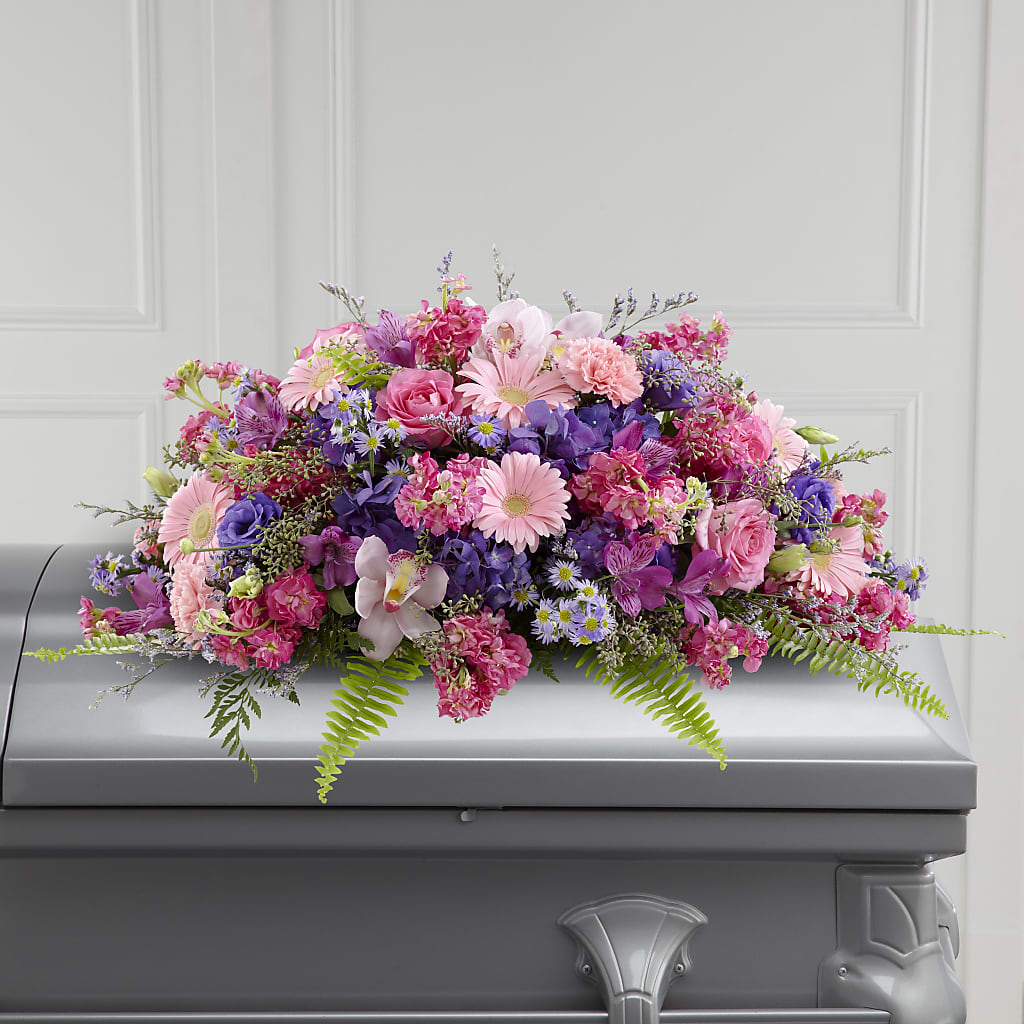 Glorious Garden Casket Spray – Bittner-long Floral And Greenhouse, Somerset PA