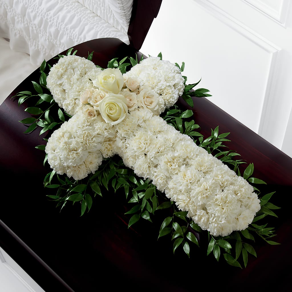 Peaceful Memories Casket Spray (Standard) – Bittner-long Floral And Greenhouse, Somerset PA