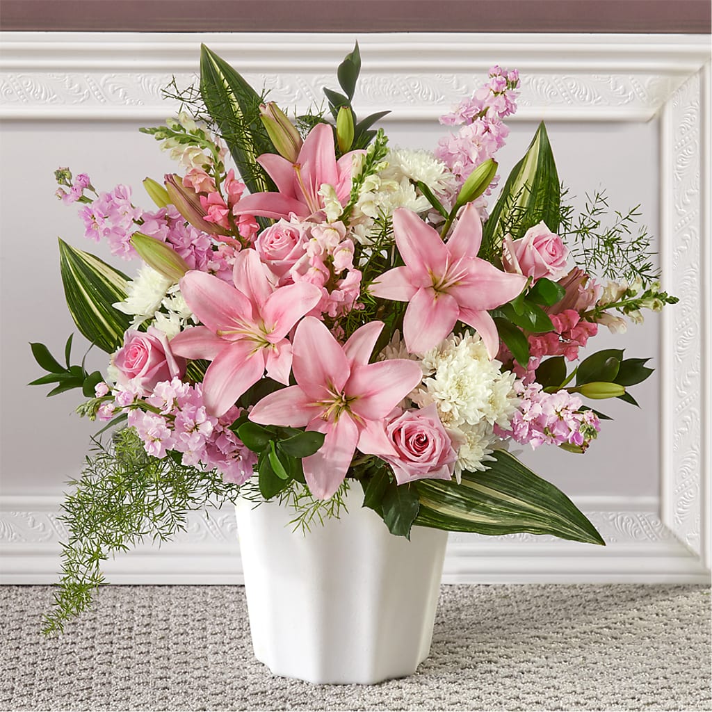 Simply Serene Floor Basket – Bittner-long Floral And Greenhouse, Somerset PA