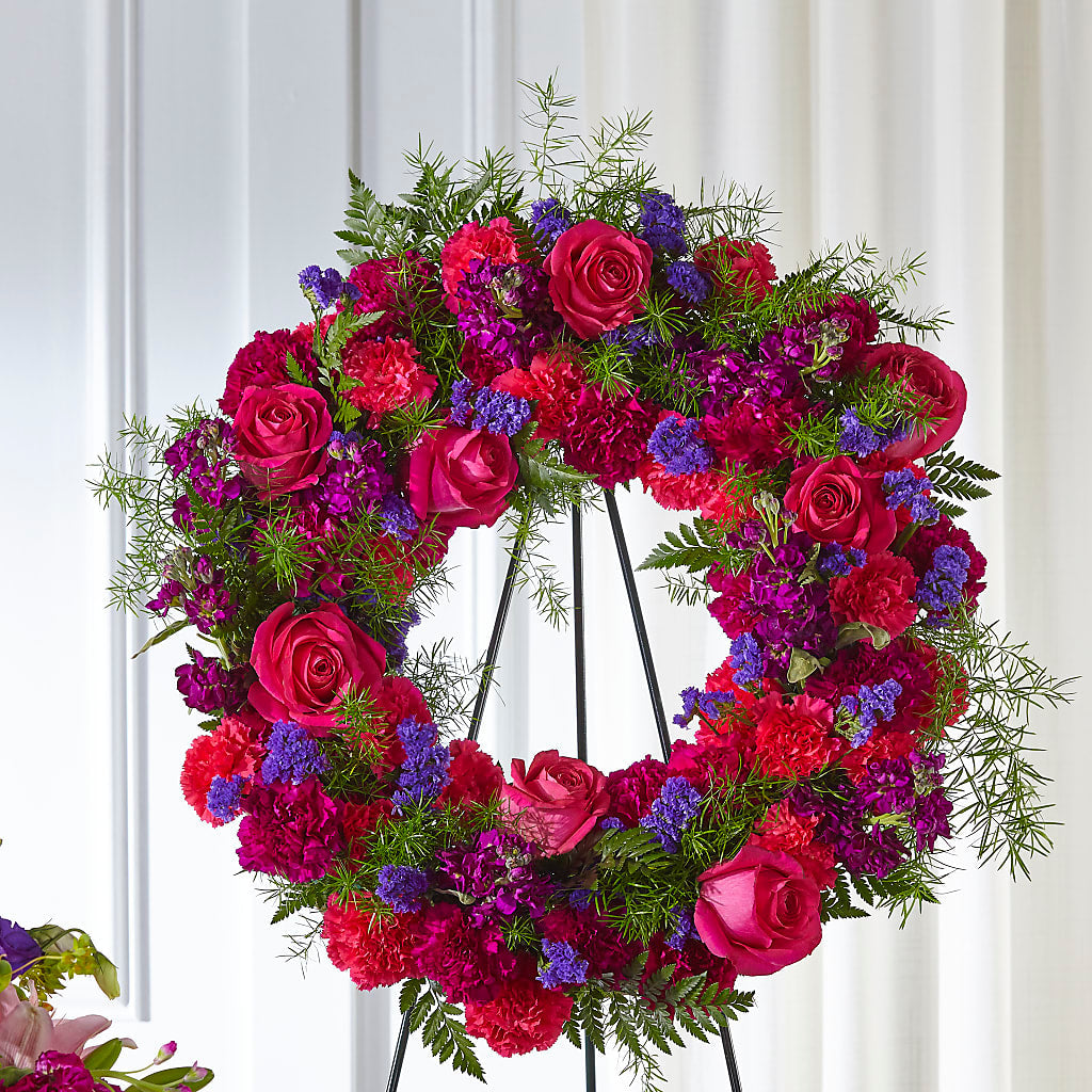 Calming Colors Wreath – Bittner-long Floral And Greenhouse, Somerset PA