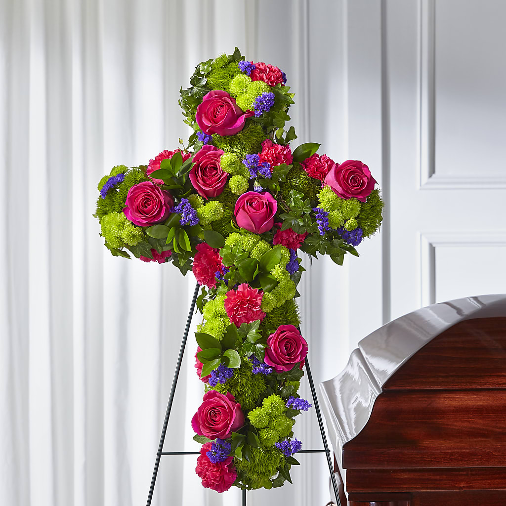 Tribute Rose Floral Cross – Bittner-long Floral And Greenhouse, Somerset PA