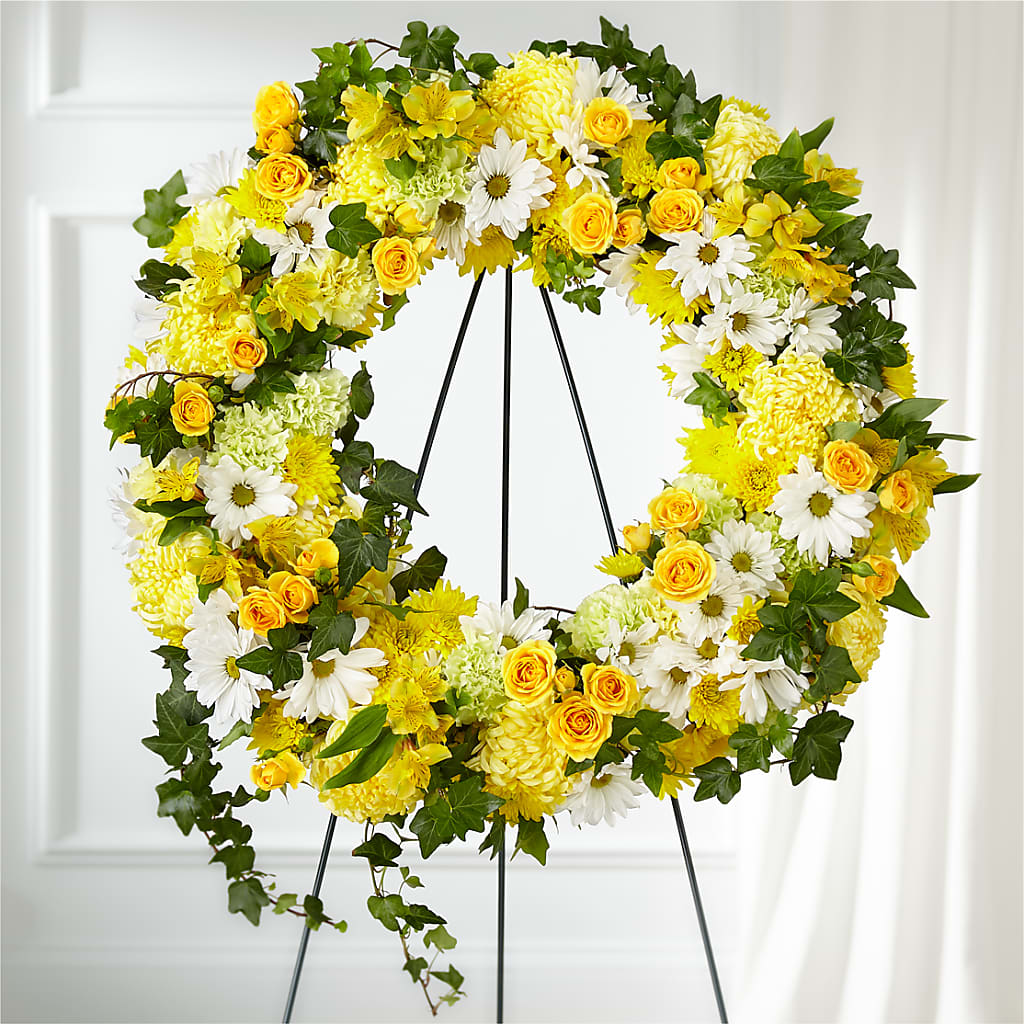 Golden Remembrance Wreath – Bittner-long Floral And Greenhouse, Somerset PA