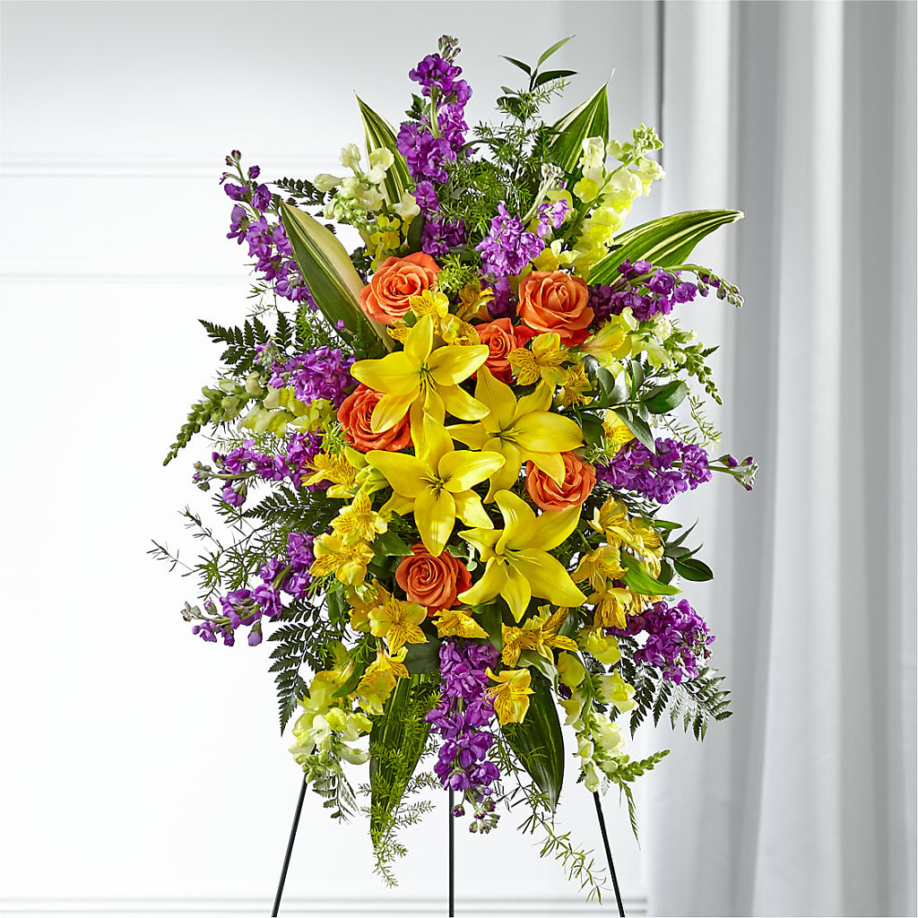 Thoughtful Prayers Standing Spray – Bittner-long Floral And Greenhouse, Somerset PA