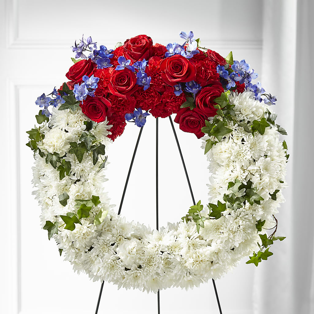 Patriotic Passion Wreath – Bittner-long Floral And Greenhouse, Somerset PA