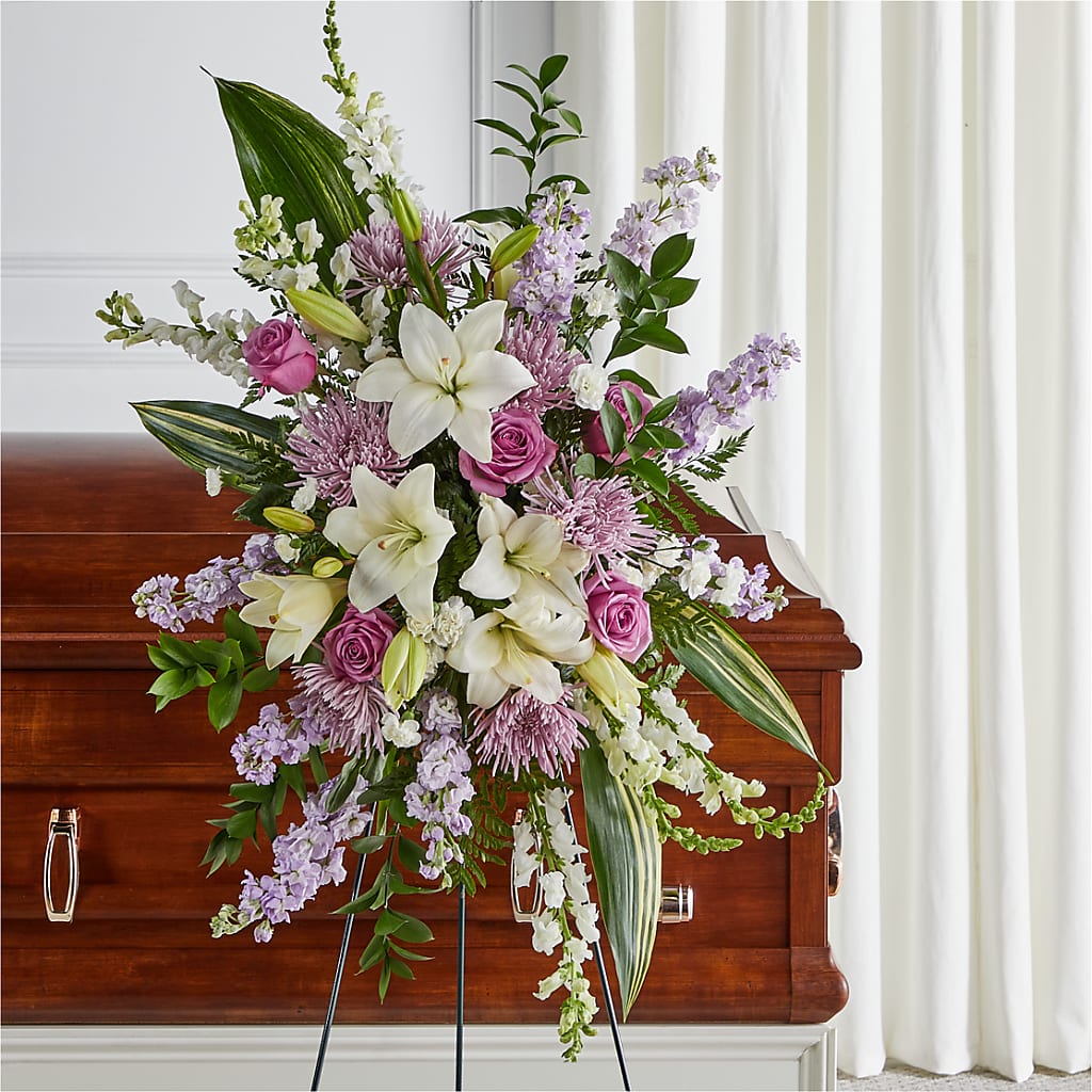 Grateful Hearts Standing Spray – Bittner-long Floral And Greenhouse, Somerset PA