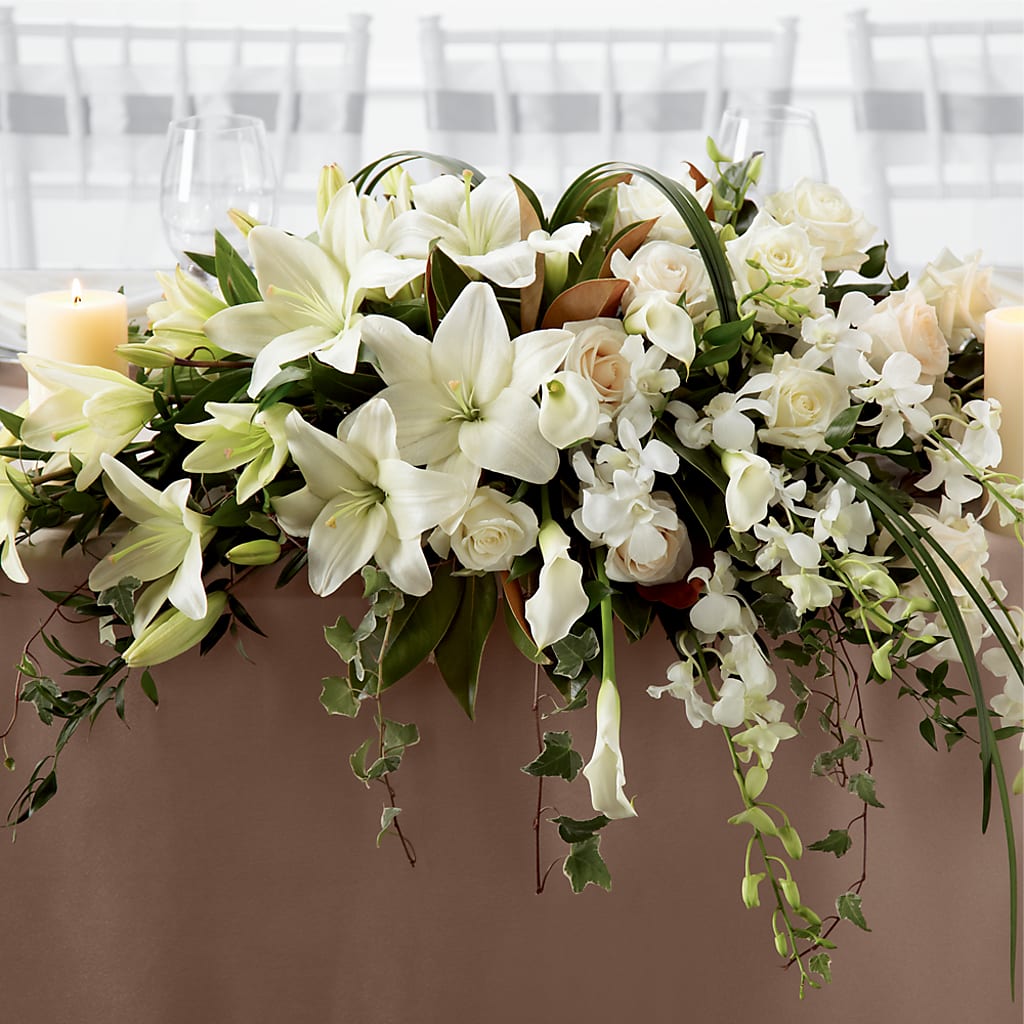 White Linen Arrangement – Bittner-long Floral And Greenhouse, Somerset PA