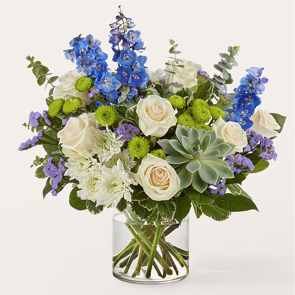 Cerulean Waves Bouquet –  Bittner-long Floral And Greenhouse, Somerset PA