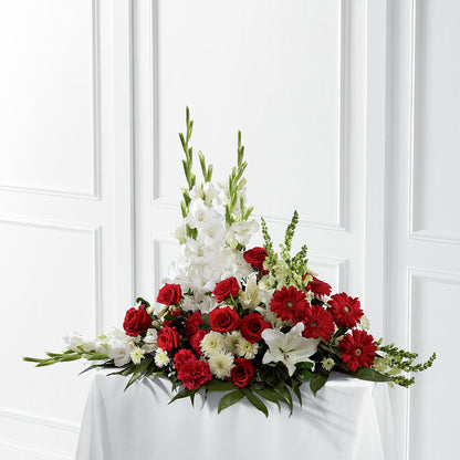 Crimson & White Arrangement –  Bittner-long Floral And Greenhouse, Somerset PA