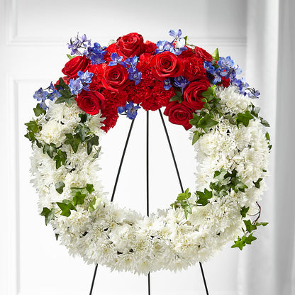 Patriotic Passion Wreath –  Bittner-long Floral And Greenhouse, Somerset PA
