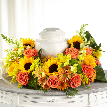 Faithful Sunflower Cremation Adornment –  Bittner-long Floral And Greenhouse, Somerset PA