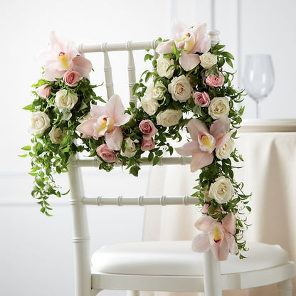 Orchid Rose Chair Décor –  Bittner-long Floral And Greenhouse, Somerset PA