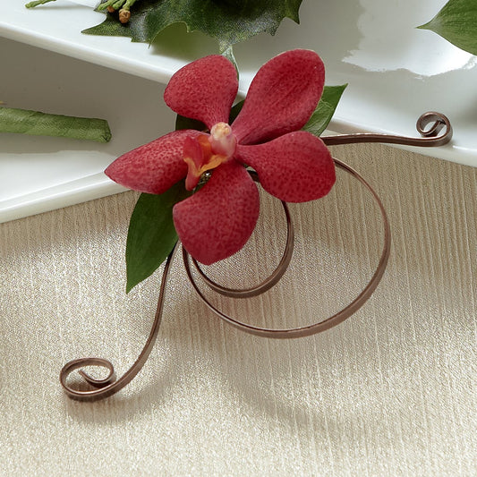 Red Mokara Boutonniere